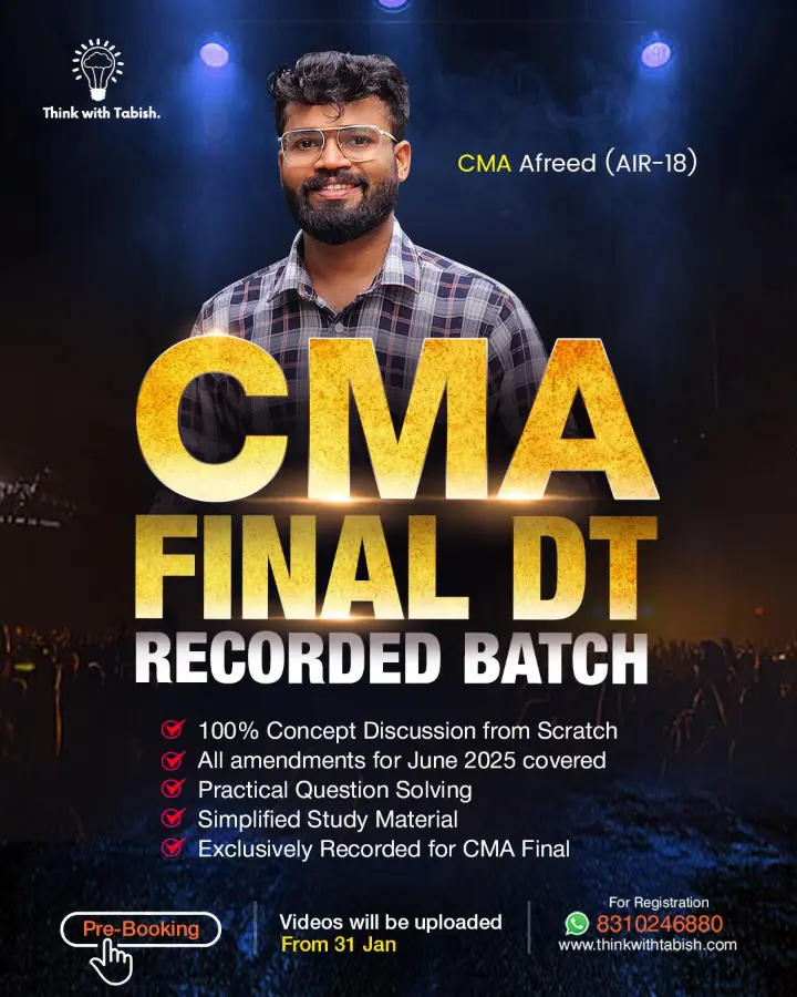 CMA Final Direct Tax & International Taxation June 25, Dec 25
